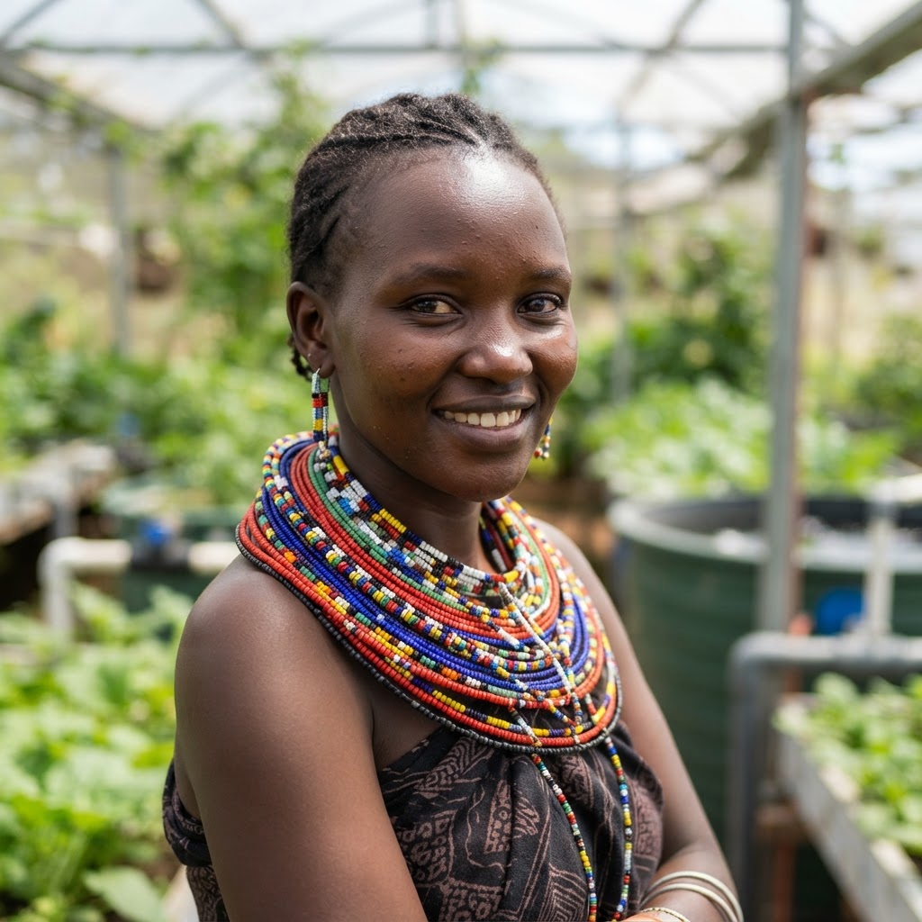 Kenyan woman beneficiary 1 from Turkana County aquaponics program